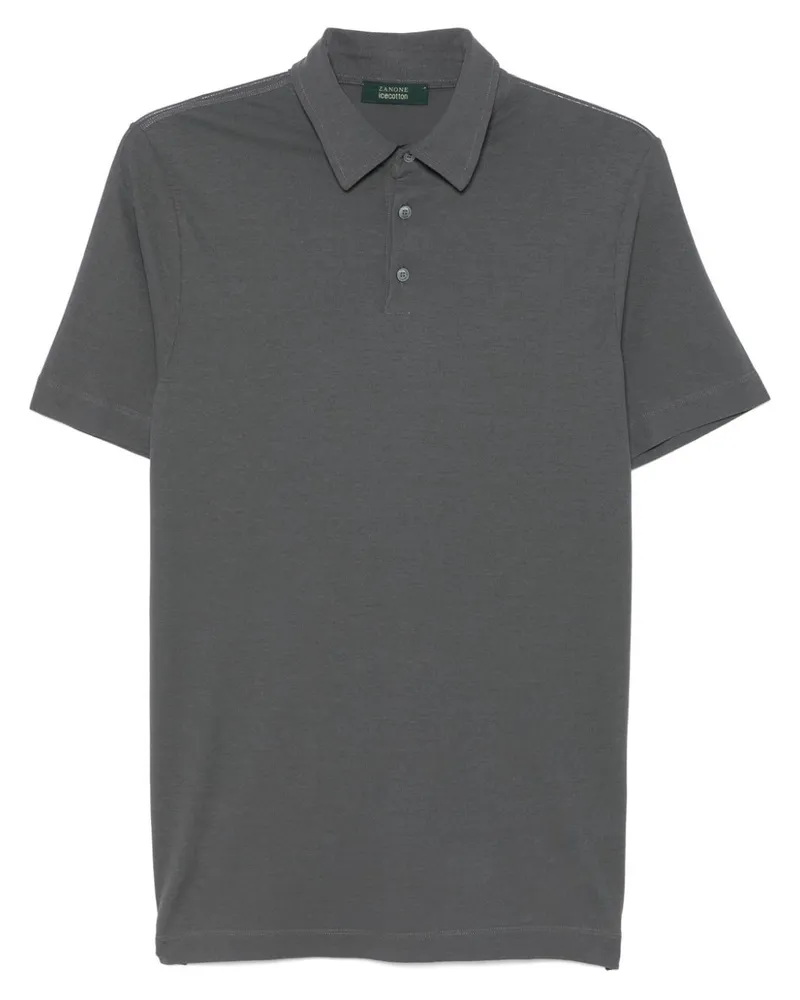 Zanone Poloshirt aus Jersey - Grau Grau