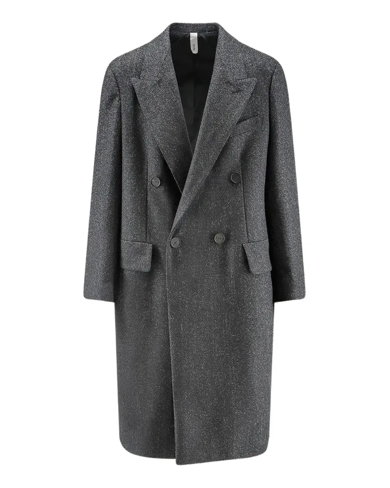 Hevò herringbone double-breasted coat - Grau Grau