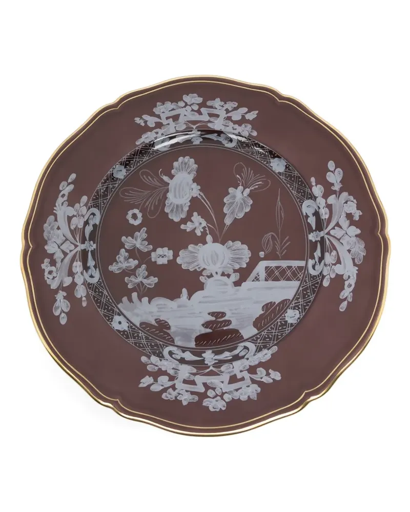 Ginori 1735 Platzteller aus Porzellan 31cm - Braun Braun
