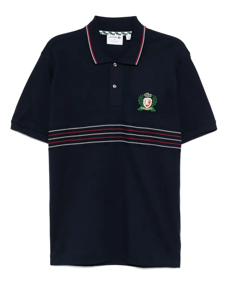 Lacoste Classic Fit L.12.12 Poloshirt mit Shield-Stickerei - Blau Blau