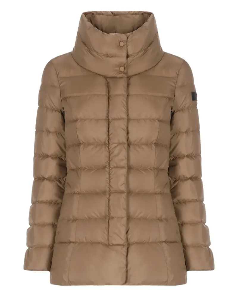 Peuterey high-neck logo patch jacket - Nude Nude