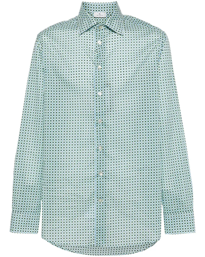 Etro Hemd mit geometrischem Print - Blau Blau