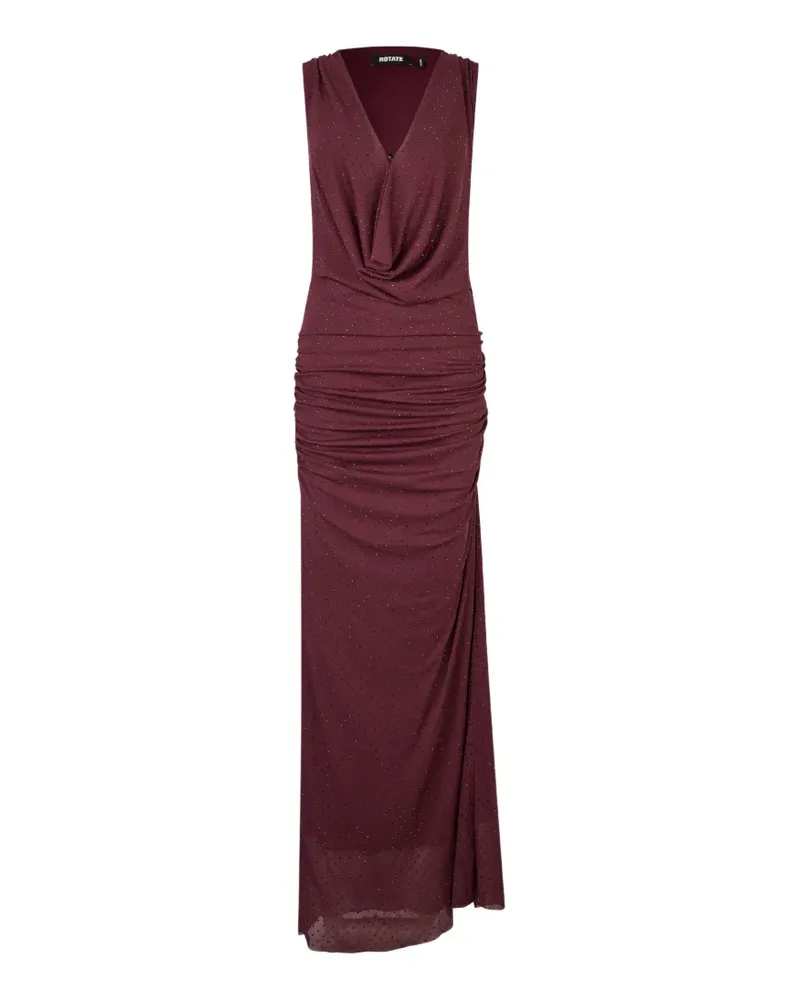 ROTATE Birger Christensen Neckholder-Maxikleid Rot