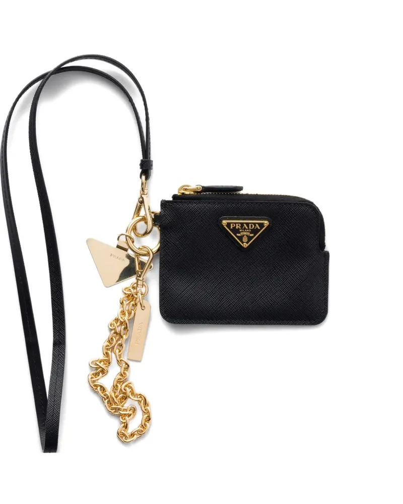 Prada Portemonnaie mit Logo - Schwarz Schwarz