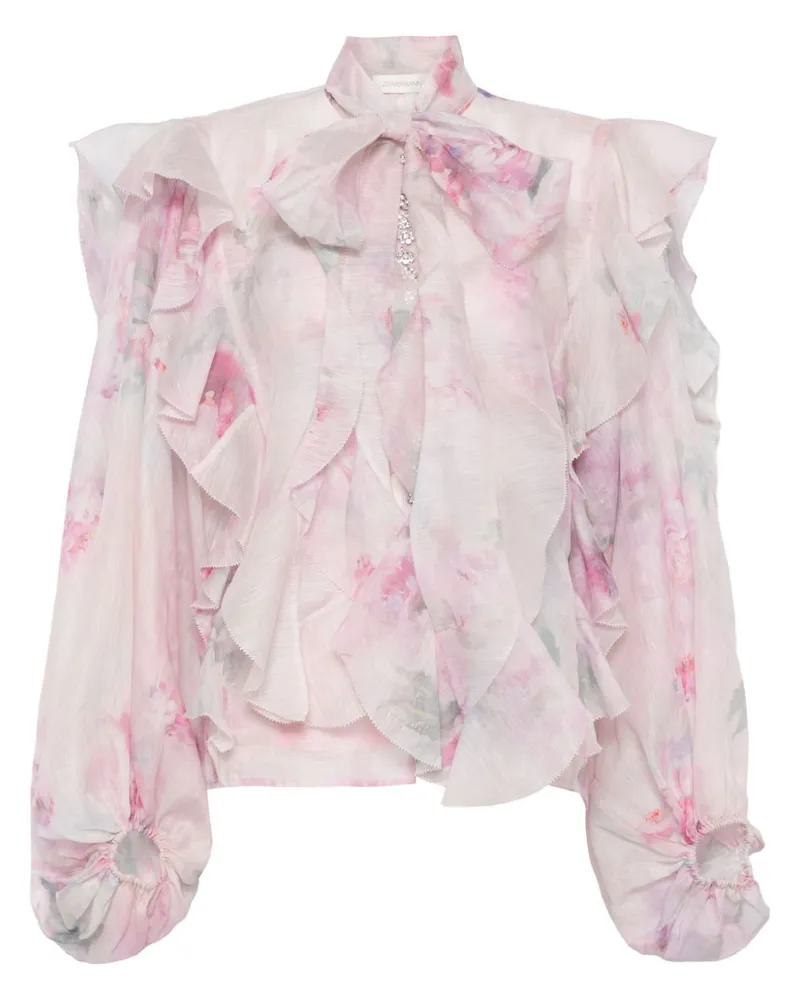 Zimmermann Crush Bluse - Rosa Rosa