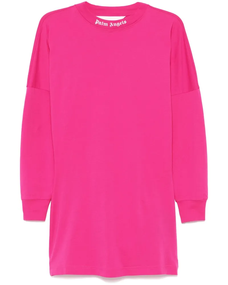 Palm Angels Minikleid mit abgerundetem Logo - Rosa Rosa