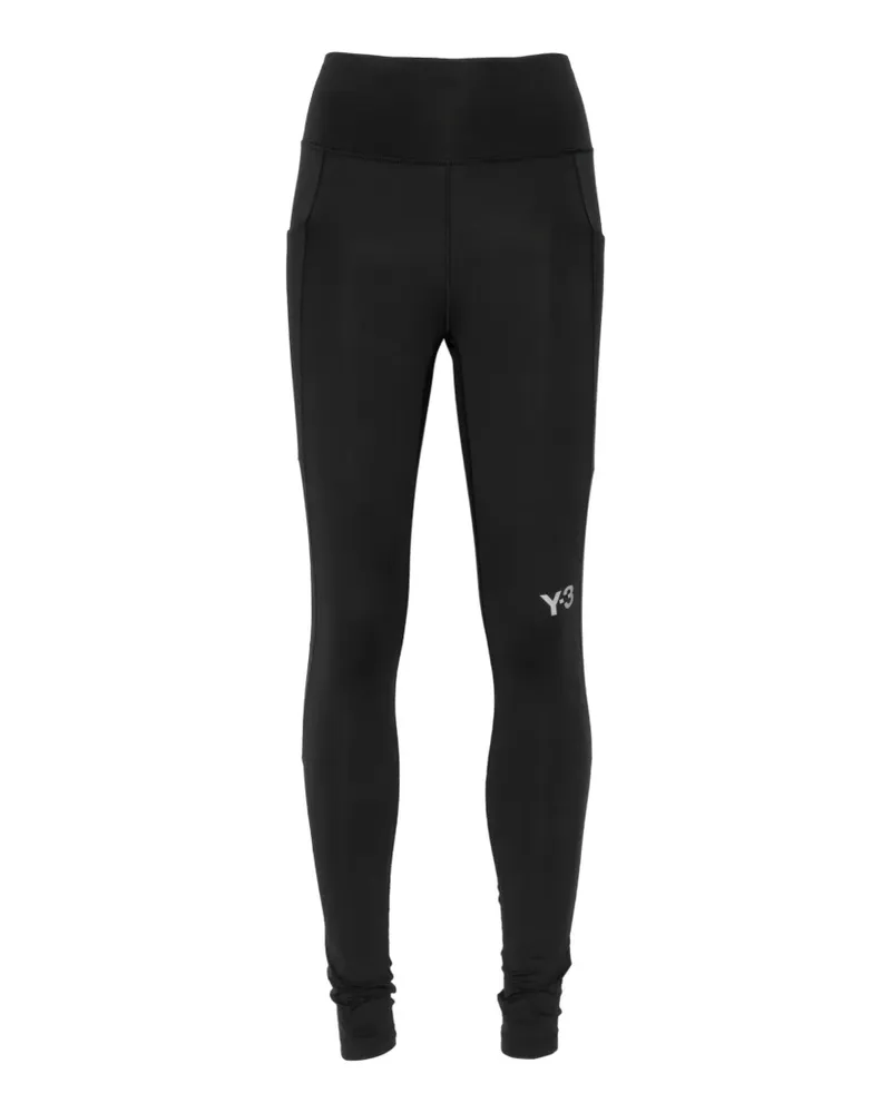 Y-3 Leggings mit Logo-Print - Schwarz Schwarz