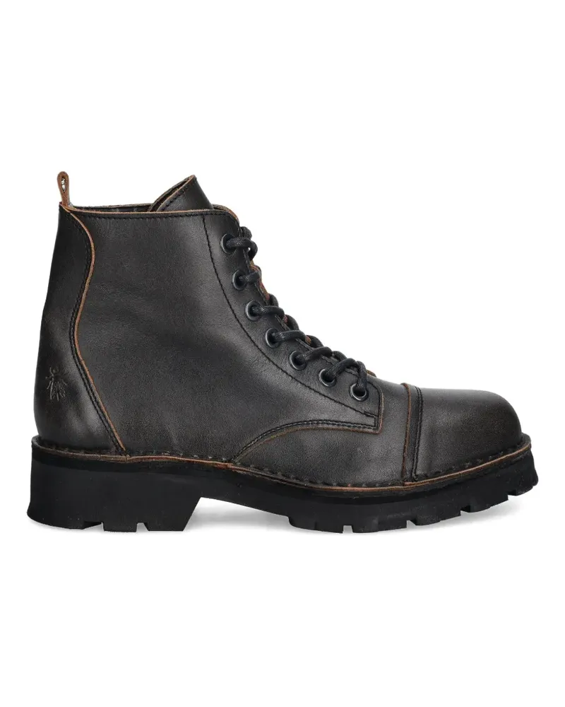 Fly London lace-up lug-sole boots - Schwarz Schwarz