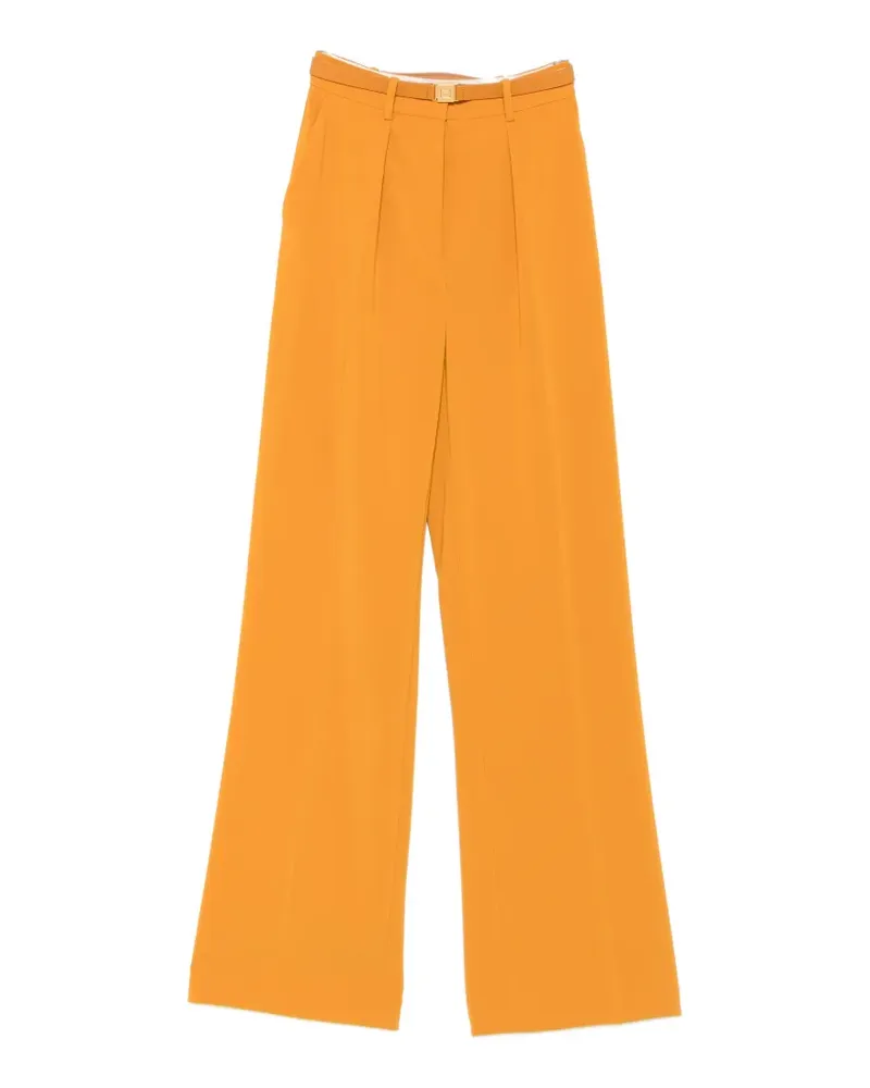 Elisabetta Franchi Bundfaltenhose mit Gürtel - Gelb Gelb