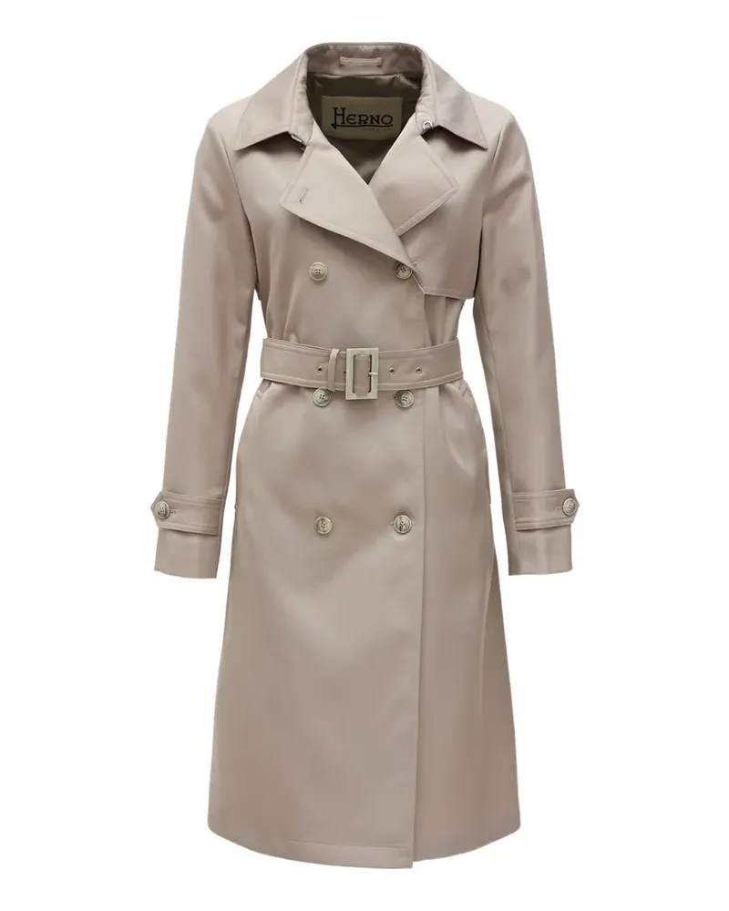 Herno belted double-breasted trench coat - Nude Nude