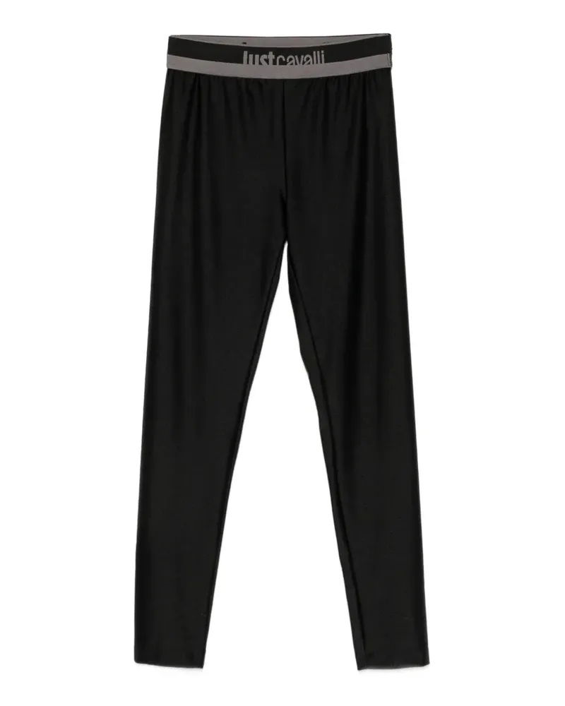 Just Cavalli Leggings mit Logo-Bund - Schwarz Schwarz