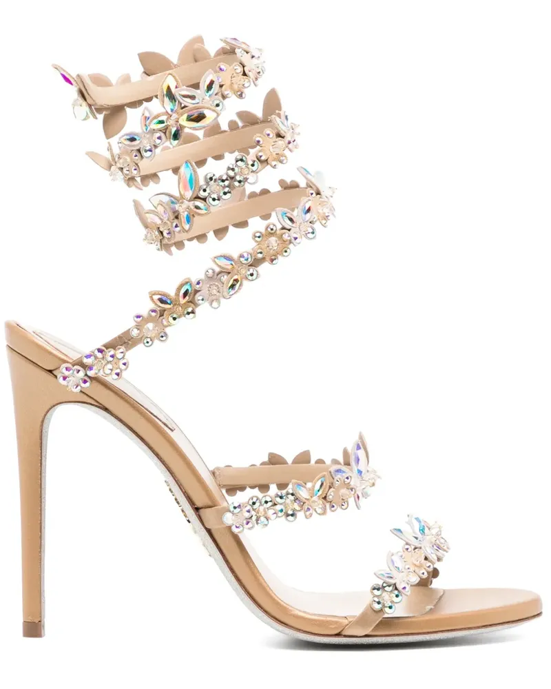 René Caovilla Eden Sandalen 105mm - Nude Nude