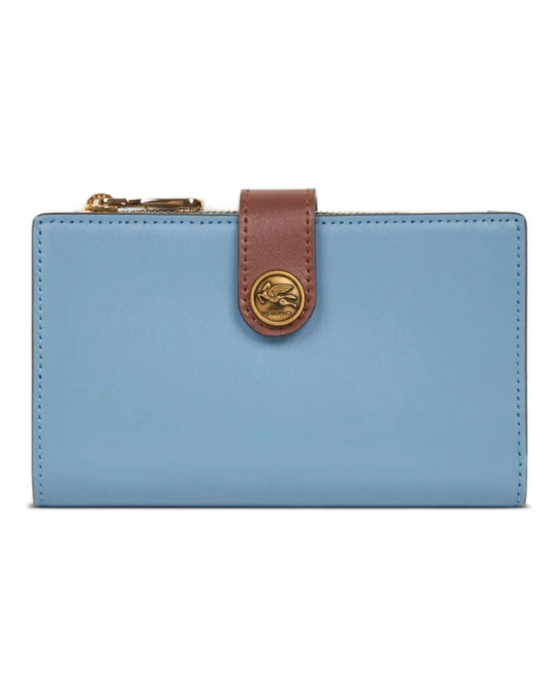 Etro Portemonnaie mit Pegaso-Motiv - Blau Blau