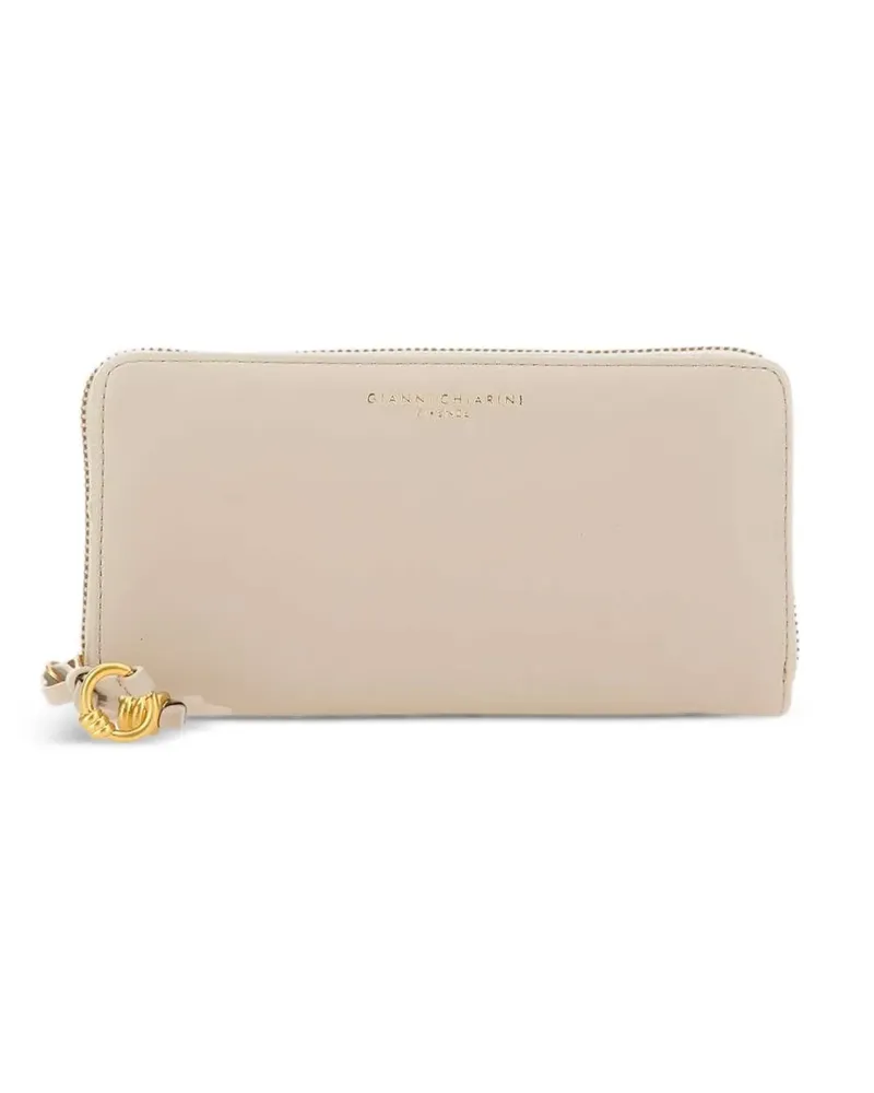 Gianni Chiarini logo-print leather wallet - Nude Nude