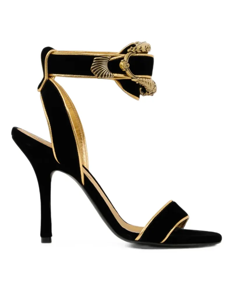 Etro Sandalen mit hohem Absatz und Animal-Schnalle - Schwarz Schwarz