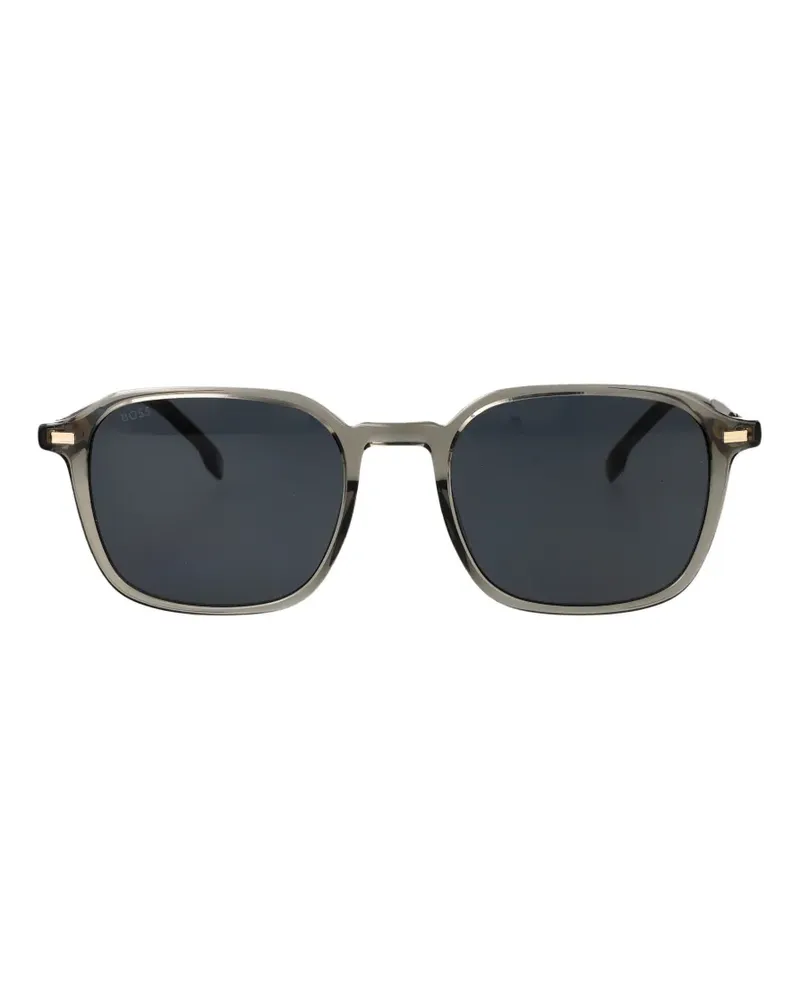 HUGO BOSS Sonnenbrille mit geometrischem Gestell - Grau Grau