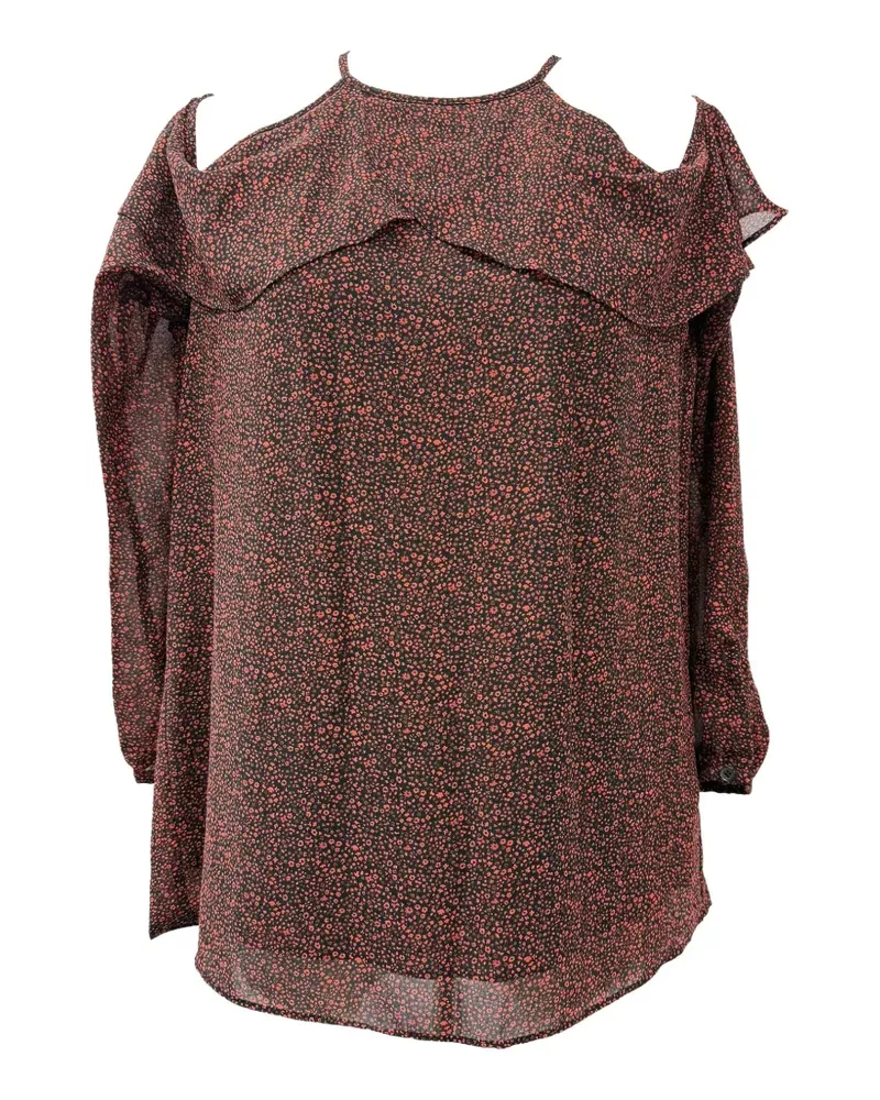 Michael Kors Ruffled paisley-print top - Schwarz Schwarz