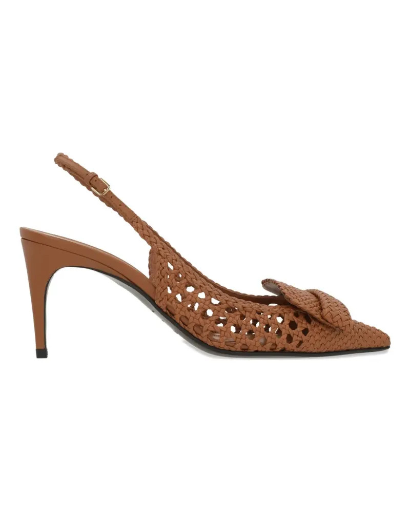 Sergio Rossi woven-design buckle-fastening pumps - Braun Braun