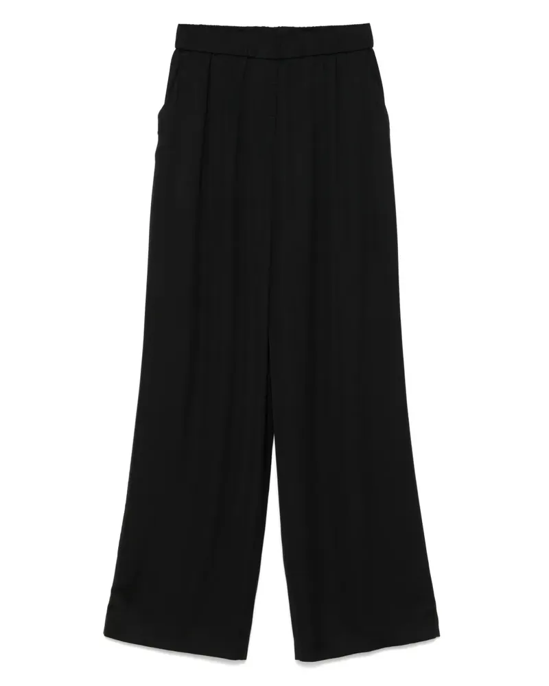 Peserico Palazzohose aus Satin - Schwarz Schwarz