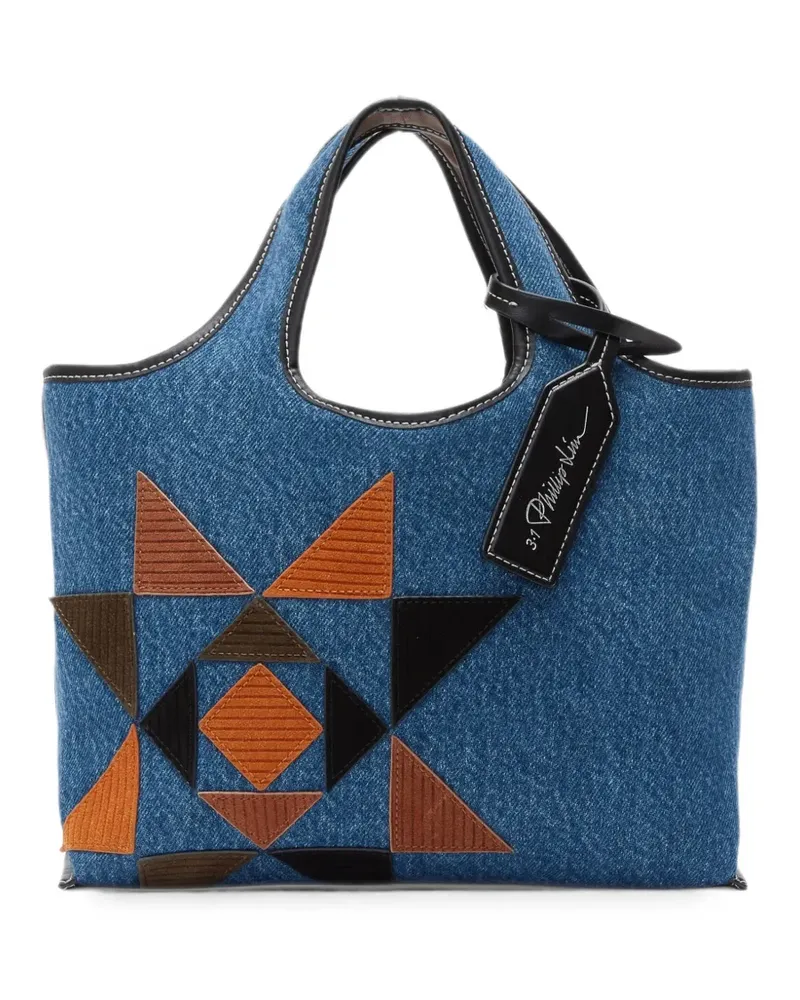 3.1 phillip lim Mini Market Tote Bag mit Steppung - Blau Blau
