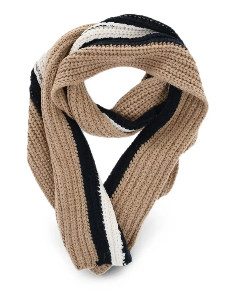 Dsquared2 striped ribbed-knit scarf - Nude Nude