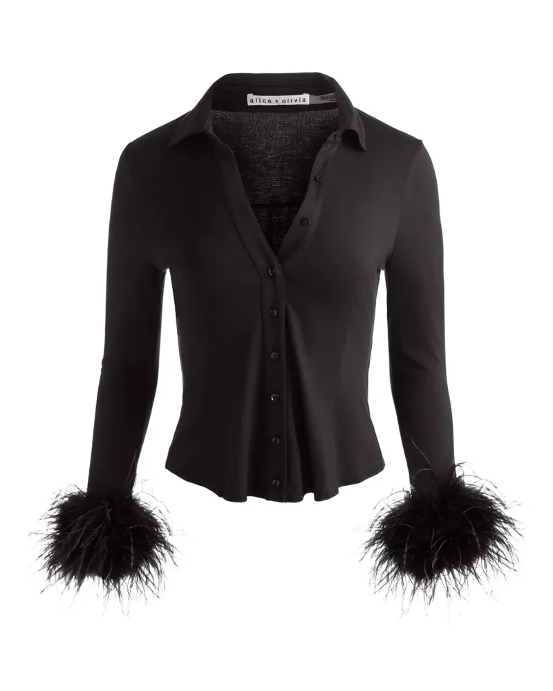 Alice + Olivia Freya Oberteil mit Knöpfen - Schwarz Schwarz