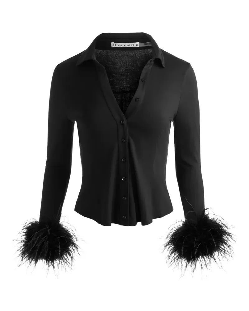 Alice + Olivia Freya button-up top - Schwarz Schwarz