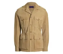 Wildlederjacke im Military-Style - Nude