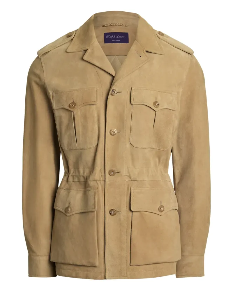 Ralph Lauren Wildlederjacke im Military-Style - Nude Nude