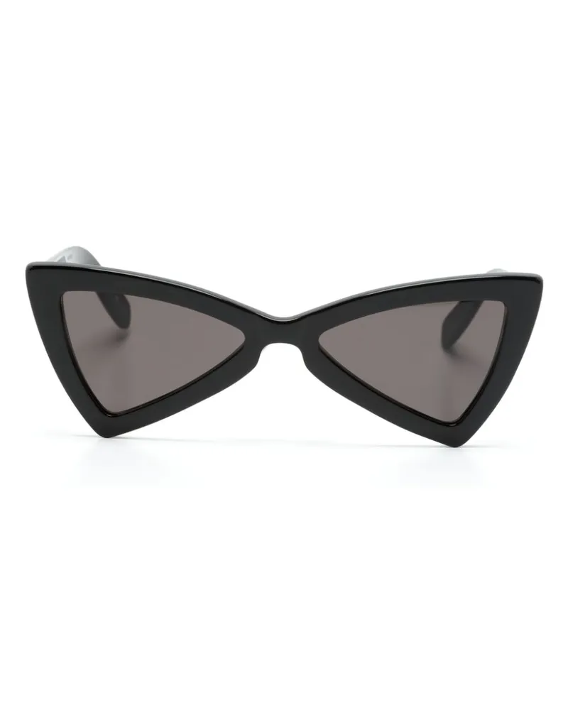 Saint Laurent Sonnenbrille mit geometrischem Gestell - Schwarz Schwarz