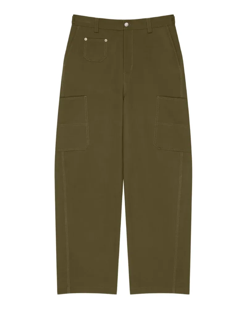 Givenchy Couture Seam Hose mit Stickerei  Paris - Grün Grün