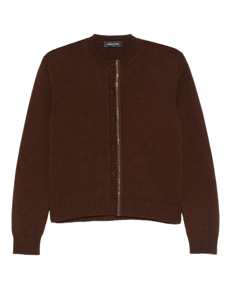 Fabiana Filippi Verzierter Cardigan - Braun Braun