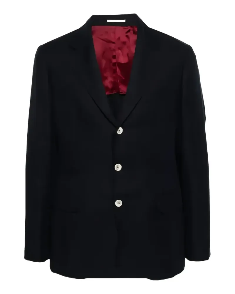Brunello Cucinelli single-breasted notched-lapel blazer - Blau Blau
