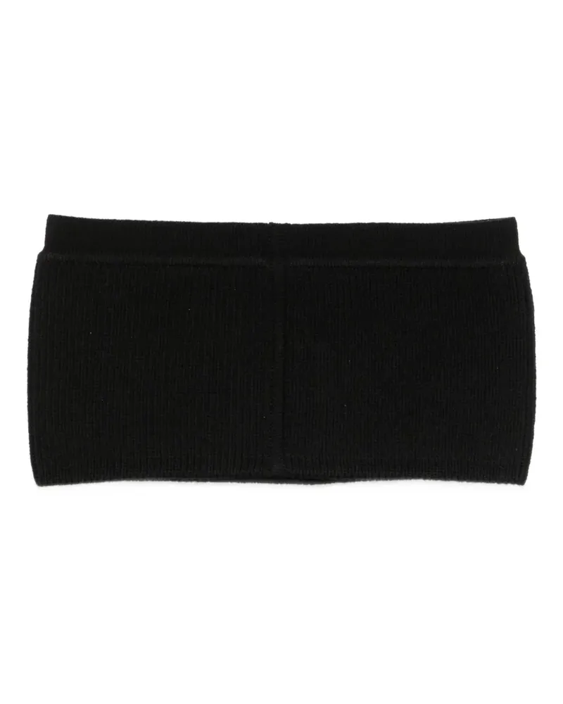 Rick Owens Fein geripptes Bandeau-Top - Schwarz Schwarz