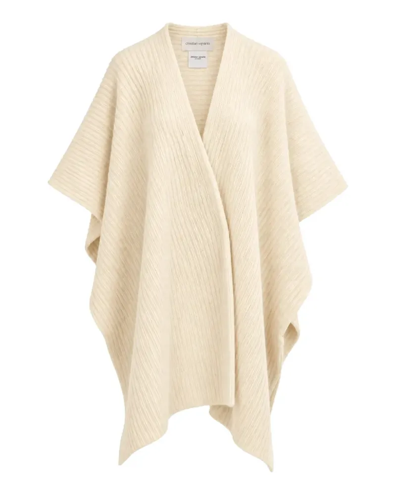 christian wijnants ribbed-knit draped poncho - Nude Nude