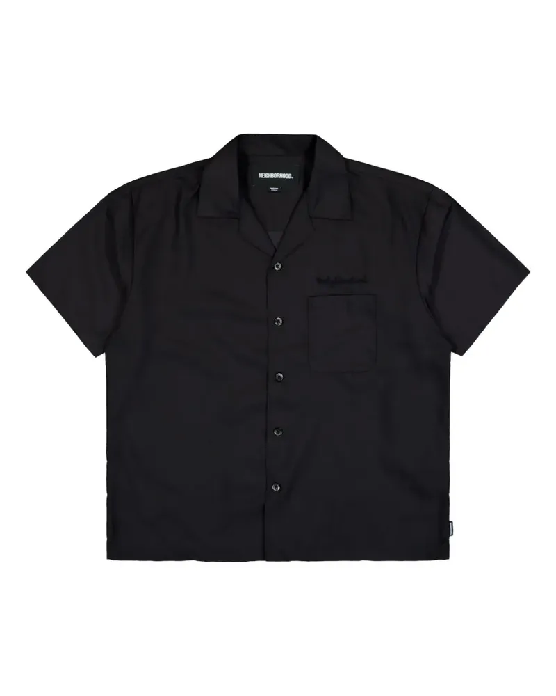 Neighborhood Hawaiian embroidered logo shirt - Schwarz Schwarz