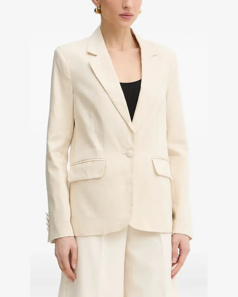 Silvian Heach single-breasted notched-lapels blazer - Nude Nude