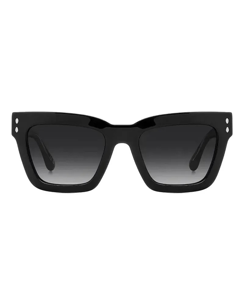 Isabel Marant Sonnenbrille mit Logo-Print - Schwarz Schwarz