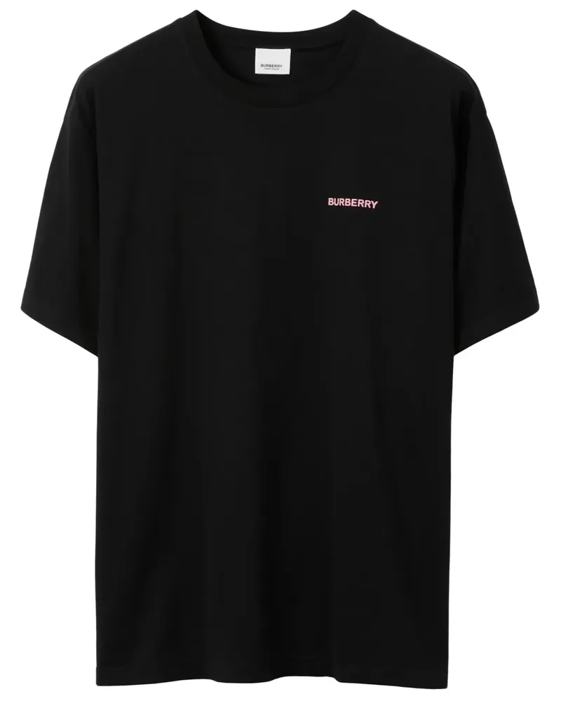 Burberry T-Shirt mit Wappen - Schwarz Schwarz