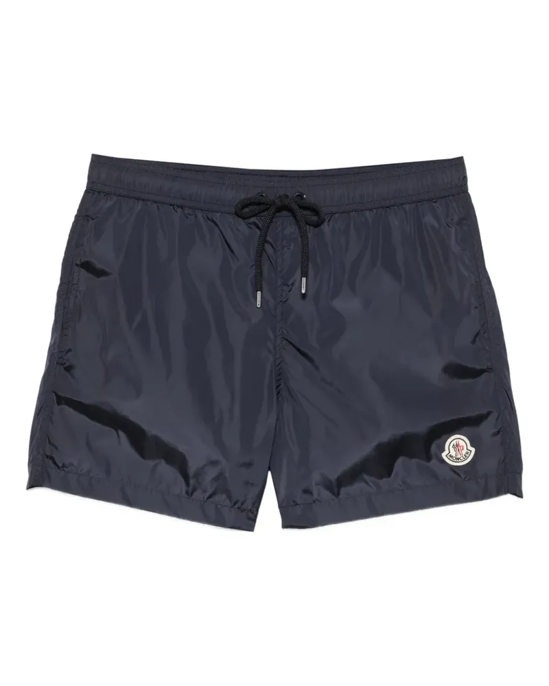 Moncler Boxer Mare logo-patch drawstring swim shorts - Blau Blau