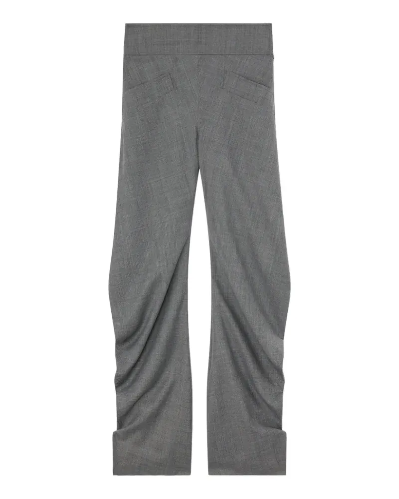 Ganni Hose mit drapiertem Detail - Grau Grau