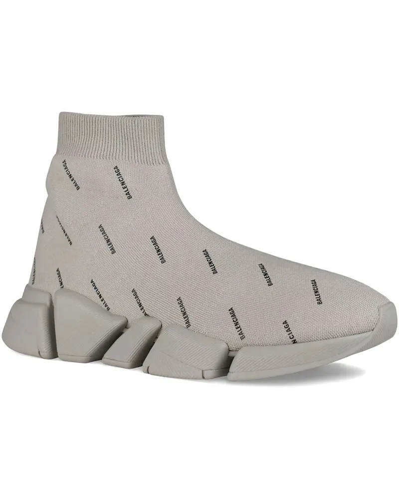 Balenciaga Logo Speed Trainer "Grey" - Nude Nude