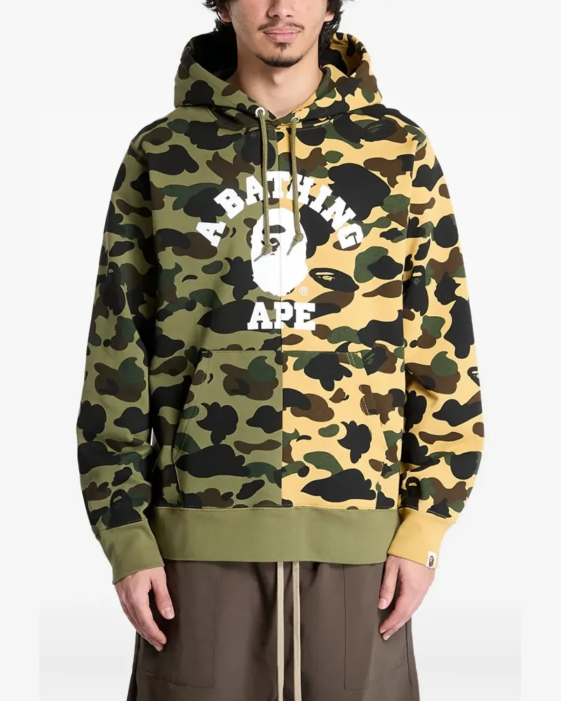 BAPE Hoodie mit Camouflage-Print - Grün Grün
