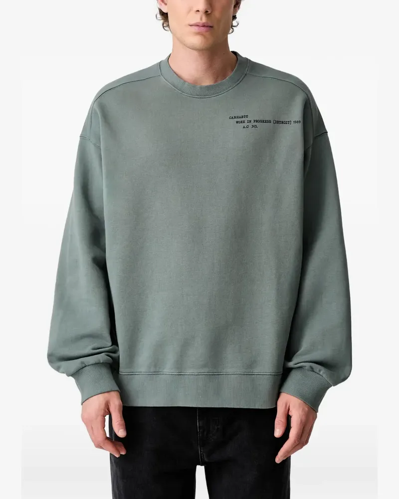 Carhartt WIP Punched Sweatshirt mit Logo-Print - Grün Grün