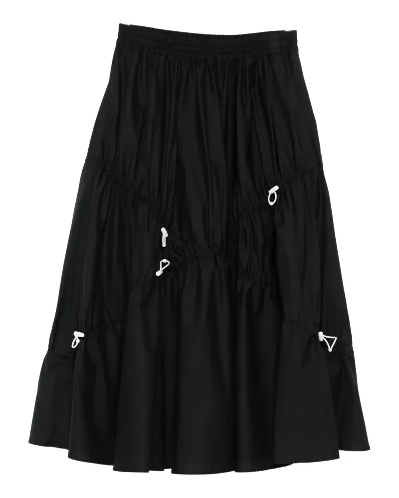 Moschino Geraffter Rock - Schwarz Schwarz