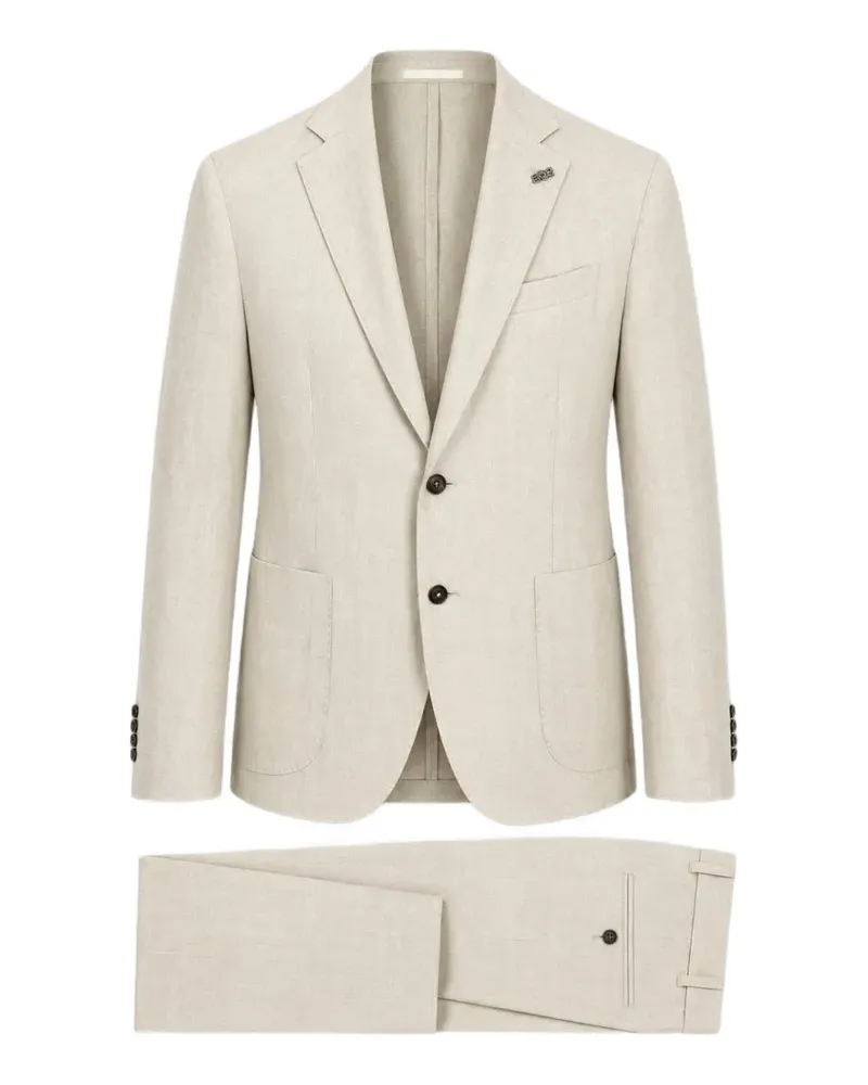 BOB notched-lapel single-breasted suit - Nude Nude