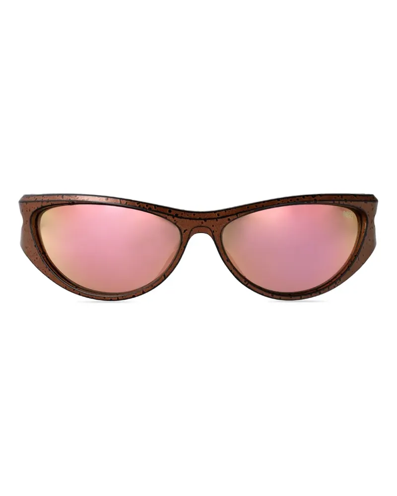 Diesel Gesprenkelte Sonnenbrille - Braun Braun
