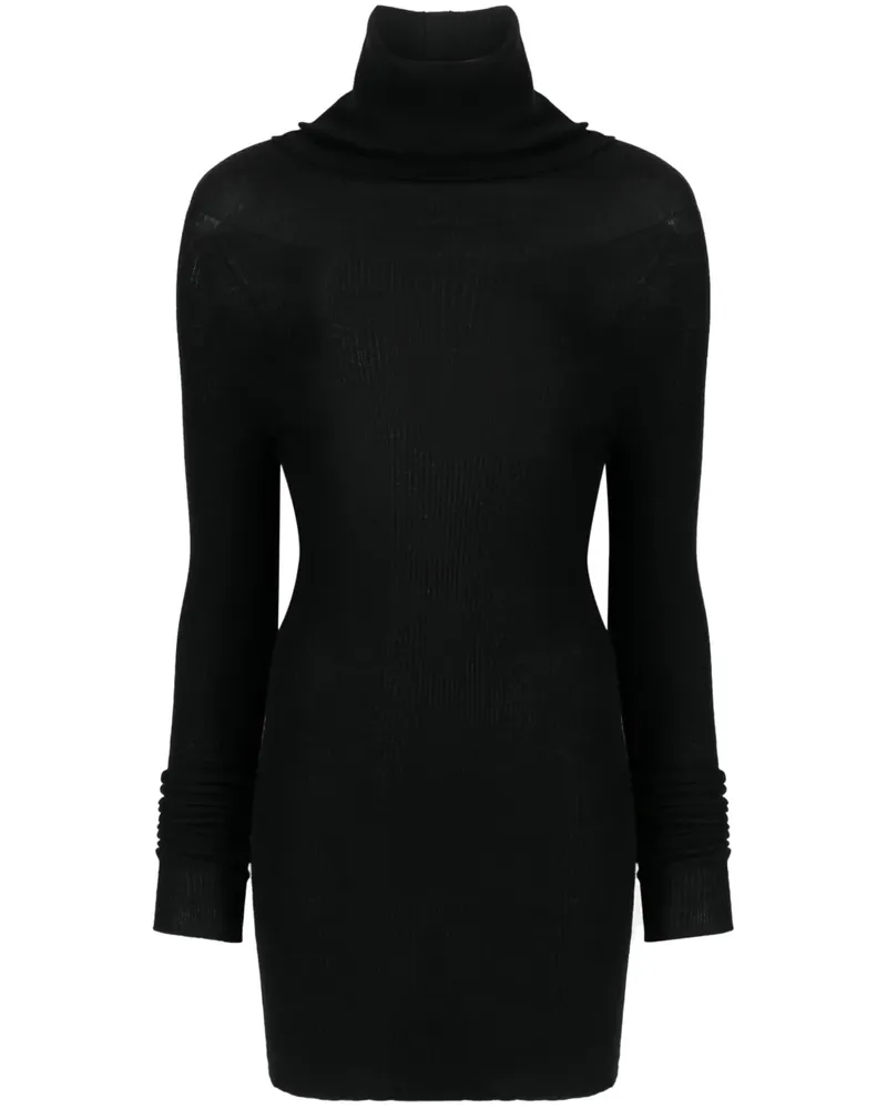 Rick Owens Rollkragenpullover aus Schurwolle - Schwarz Schwarz