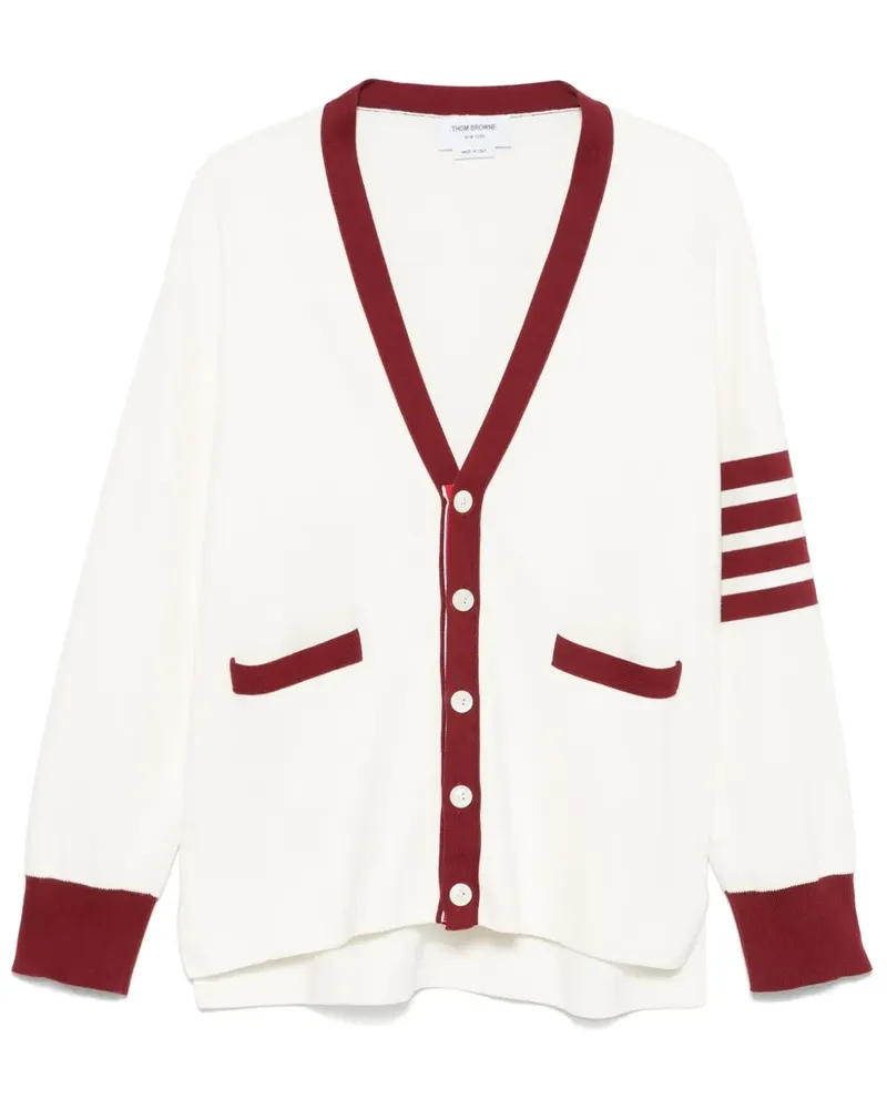 Thom Browne Cardigan mit Streifen - Weiß Weiß