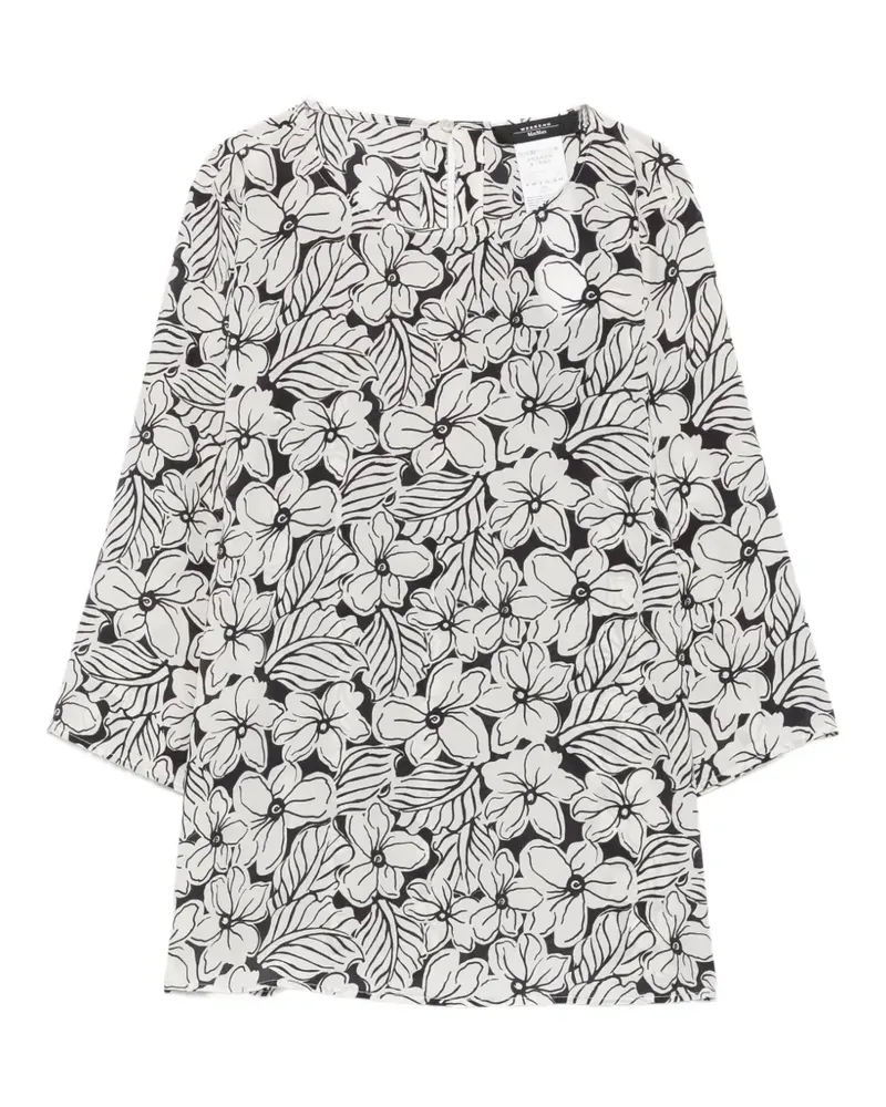 Max Mara floral-print silk blouse - Weiß Weiß